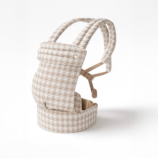 Draagzak en Draagdoek Premium - Babydrager Ergonomisch - Beige - Voor pasgeborenen tot peuters (3,2–15 kg) van Merkloos