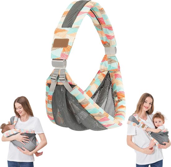 Draagzak - Ergonomische Draagzak - Buikdrager - Baby Vanaf Geboorte Tot 3 Jaar - Heupdrager - Baby Carrier - Babydrager - Baby En Peuter Heupzitje - Comfortabel & Snel - Ademend - Verstelbaar - Voor Buik, Heup En Rug - Kleurrijk van Merkloos