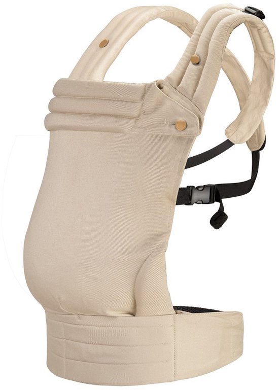 Draagzak voor pasgeborenen tot peuters, comfortabele draagzak, ergonomische draagzak met hoofdsteun, (beige) van Lictin