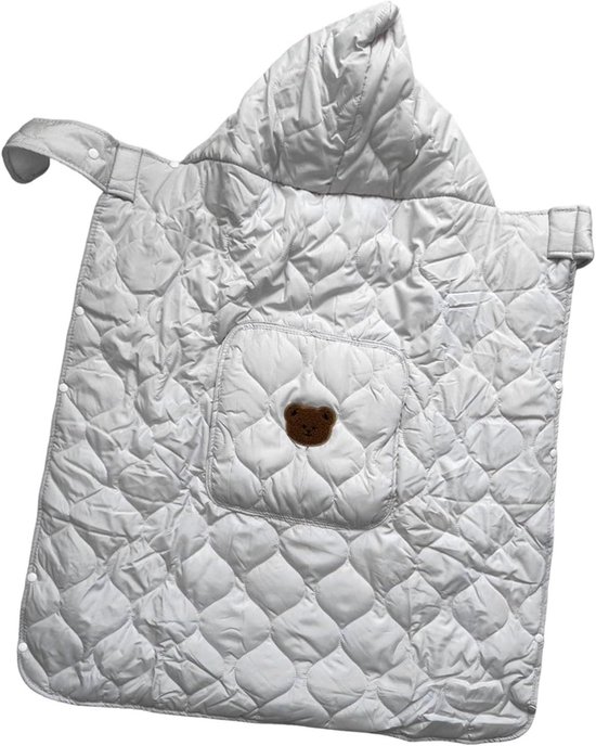 Draagzakhoes Baby - Baby wikkeldeken - Buiten reizen - Wind- en zonwerend - 92x71 cm - Beige