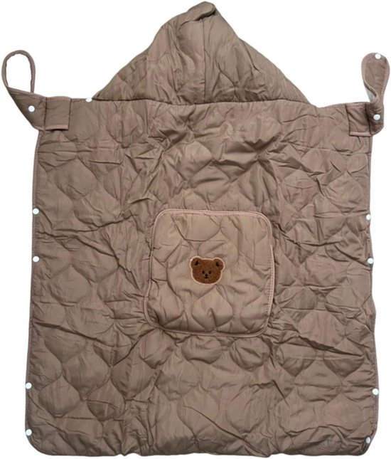 Draagzakhoes - Babyhoes Kinderwagen - Bescherming baby buiten - Waterdicht en winddicht - 80x85 cm - Koffie