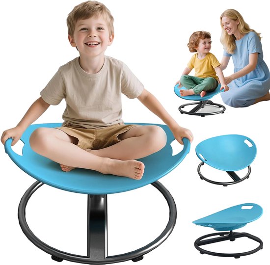 Draai Stoel - Kinder Sensorische Draaistoel - 360° Draaiende Stoel - TOT 100kg - Antislip - Veilig - Balans Speelgoed - Educatief Speelgoed - Voor ADHD & Autisme - Thuis & School - Voor Coördinatie & Evenwicht