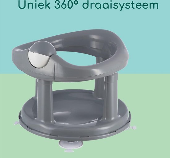 Draaibaar Badzitje, Badzitje, Ergonomisch, 6 maanden tot 12 maanden, Max. 10 kg, Grey van Munchkin
