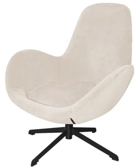 Draaibare Fauteuil Slipcover voor Bureaustoel - Luxe Fluwelen Stoelhoes (Beige) van Cartutti