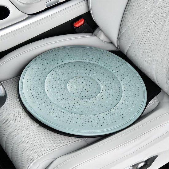Draaikussen voor in de Auto - 360° Draaibaar Auto Zitkussen - Draaikussen Autostoelzitting - Instaphulp Auto - Uitstaphulp Auto - Antislip Basis - Groen van Merkloos
