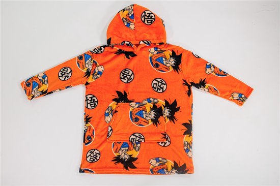 Dragon Ball Z Hoodie Fleece Deken, Warrior - Volwassen (One Size) - Polyester van Justaup