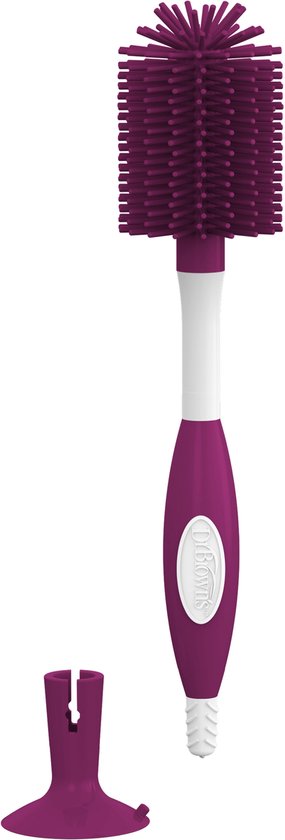Dr.Brown's Flessenborstel - Siliconen - Donker Roze