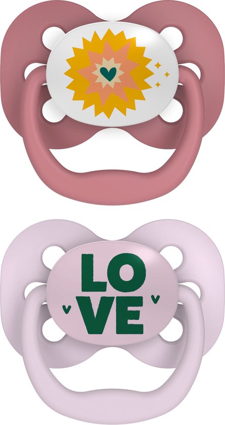 Dr.Brown's Fopspeen Advantage Roze Fase 1 2 stuks van Dr.Brown's