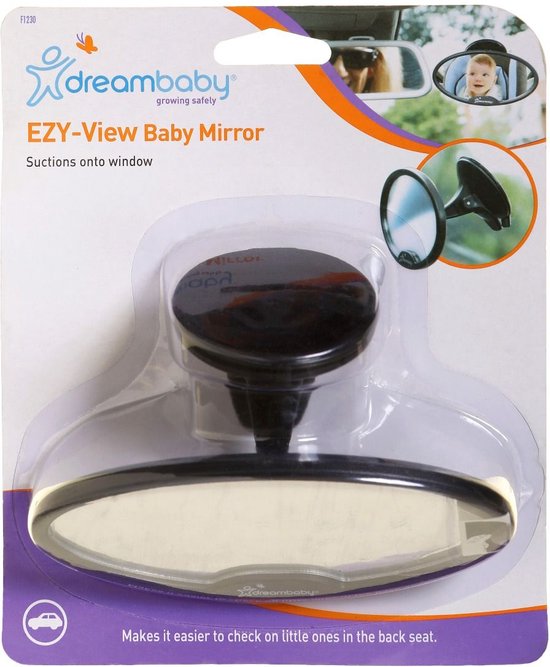Dreambaby EZY-View Babyspiegel - Kinder achteruitkijkspiegel - Spiegel zuignap - Autospiegel baby - Baby en kids - Veiligheidsspiegel - Auto achterbank - Kinderspiegel universeel van Merkloos
