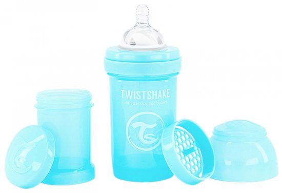 Drinkflesje Antikoliek 180 ml - Pastelblauw - Twistshake