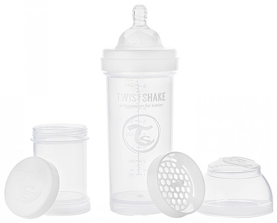 Drinkflesje Antikoliek 260  ml - Wit | Twistshake