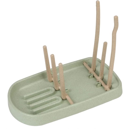 Droogrek voor babyflessen - Flessen Droogrek - Flessenrek - Droogrek voor fopspenen - Groen flessenrek - Groen plastic rek - Flessenrek - Plastic van Baby Duval.