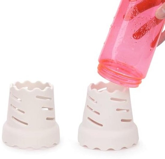 Droogrek voor Waterflessen - BPA-Vrij Siliconen Droogrek voor 15oz-100oz Bekers, Stapelbaar Flessendrooghouder (Wit)