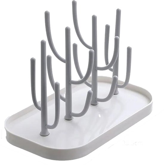 Druiprek Babyflessen - Droogrek Flessen - Flessenrek Baby - Afdruiprek Babyaccessoires - Kraamcadeau - Flesvoedingsaccessoires van Merkloos