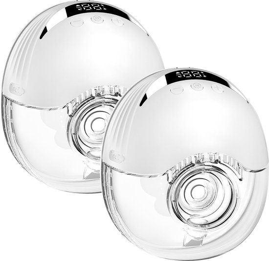 Dubbele Elektrische Borstkolf – Draadloze Borstkolf - BPA Vrij - Handsfree - USB Oplaadbaar - Stil & Krachtig - 4 Modi & 12 Zuigstanden Per Modus - Anti-Terugvloeiing - Inclusief 10 Gratis Melkzakjes van Pomano