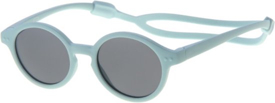 Dudes & Dudettes - babyzonnebril - 6 mnd t/m 18 mnd - fijn afneembaar bandje - UV400 bescherming - groen/blauw - babyzonnebril rond van Dudes & Dudettes