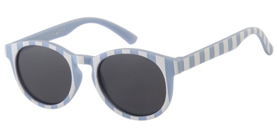 Dudes & Dudettes - Kinderzonnebril - 1 jaar t/m 3 jaar - blauw - wit - gestreept - UV400 bescherming van Dudes & Dudettes