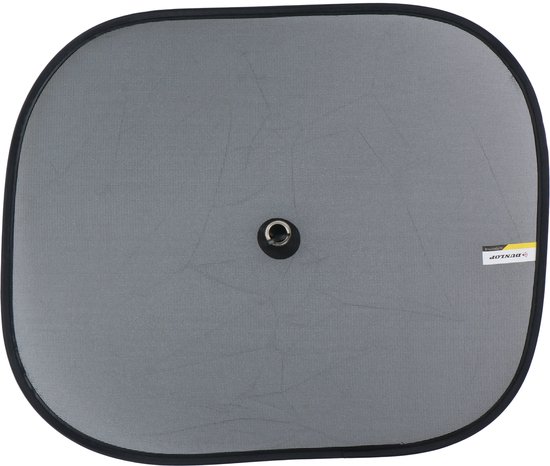 Dunlop Auto zonneschermen voor zijramen - 2x stuks - antraciet - kunststof - zuignappen - 44 x 36 cm van Dunlop