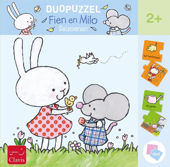 Duopuzzel Fien en Milo. Seizoenen van $