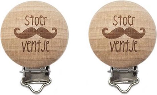 Durable Houten Speenclips 2 stuks 62 Stoer Ventje van Durable