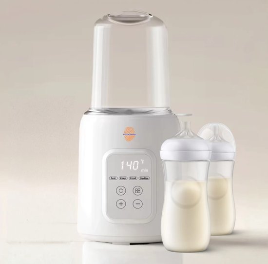 Dutch Touch® Milk Buddy - 8 in 1 Flessenwarmer – Babyvoeding Verwarmer & Sterilisator – Warmhoud & Ontdooi Functie – Snelle Opwarming – Wit van Dutch Touch