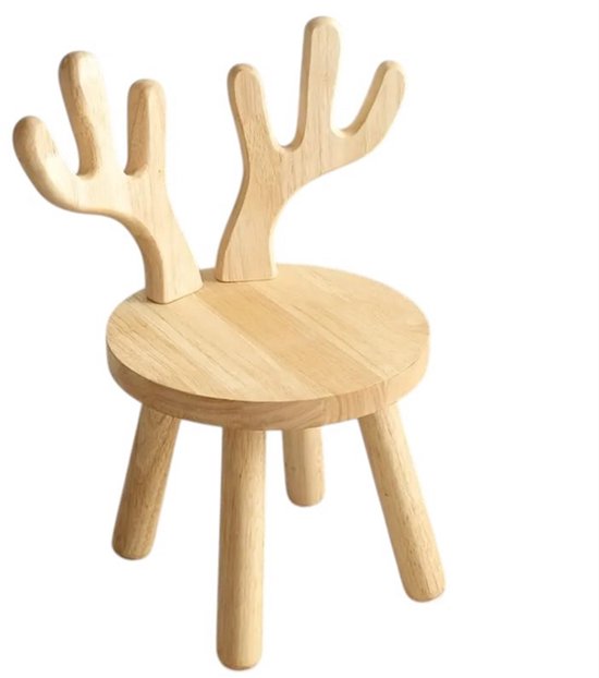 Dutchers® Peuterstoel - * - Kinderstoeltje voor Peuter - Kinderkamer Accessoires - Kinderkrukje - Massief Hout - Krukje - Stijlvol & Speels - Eikenhout - Stoeltje voor Kinderen - Houten Stoeltje - Kinderkamer Decoratie - Babykamer Accessoires van Dutchers.®
