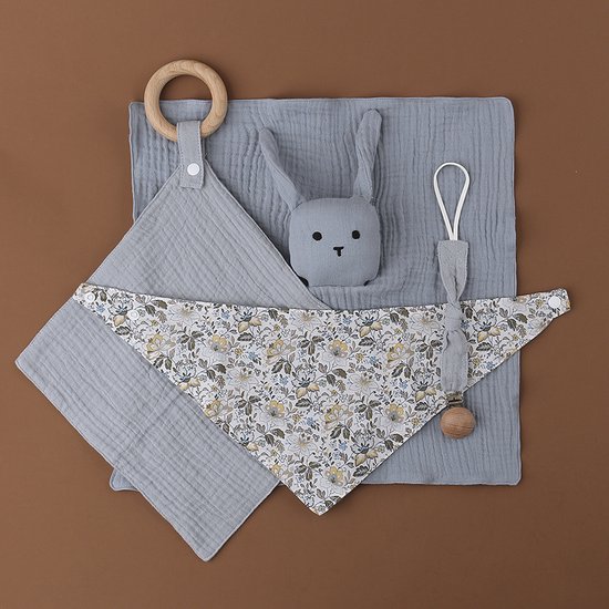 Dutsi – De Essentiële Grijs Blauw Baby Starterset – Perfect voor Nieuwe Ouders van Dutsi