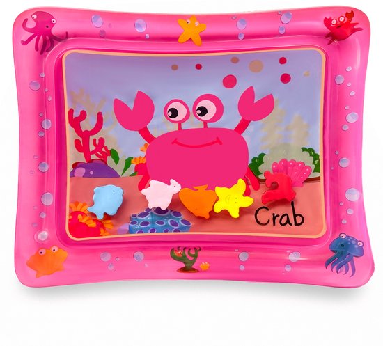 Dutsi - Waterspeelmat Baby - Watermat - Stimuleert Motorische Ontwikkeling - BPA Vrij & Lekvrij - Kraamcadeau - 61x50cm - Roze van Merkloos