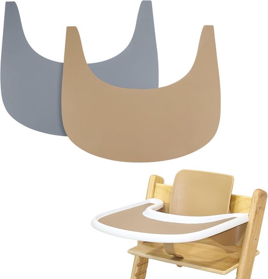 Duurzame kinderstoel placemat set van 2 - Siliconen voor eenvoudige reiniging - Geschikt voor Tripp Trapp accessoires