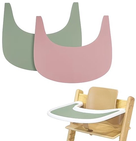 Duurzame siliconen kinderstoel placemat set voor eenvoudig schoonmaken van Merkloos