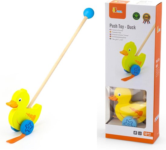 Duwstok - Eend van New Classic Toys