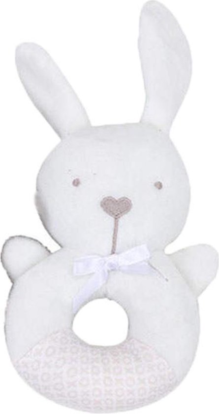 DW4Trading Extra Zachte Knuffel Rammelaar - Konijn - Wit - 13 cm van DW