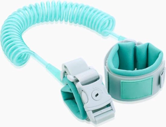 DW4Trading Peuter Veiligheidspolsband - Lengte 150 cm - Mintgroen van DW