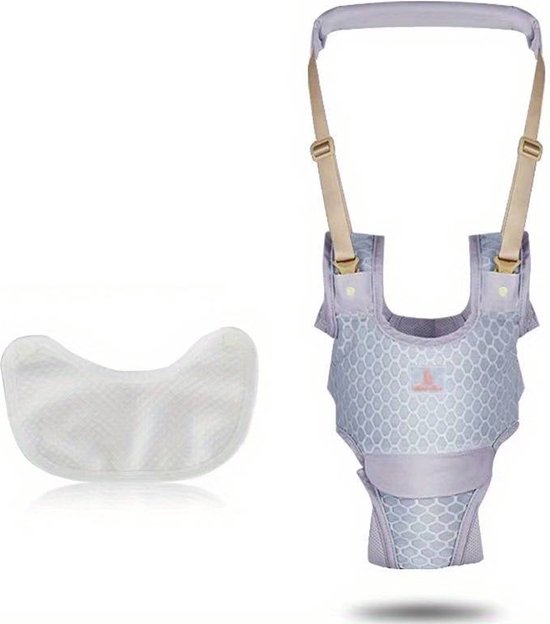 DW4Trading Verstelbaar Baby Leren Lopen Harnas met Handvat Paars Grijs - Kind Veiligheidsharnas - Jumper Geschikt Vanaf 7-24 Maanden van DW4Trading