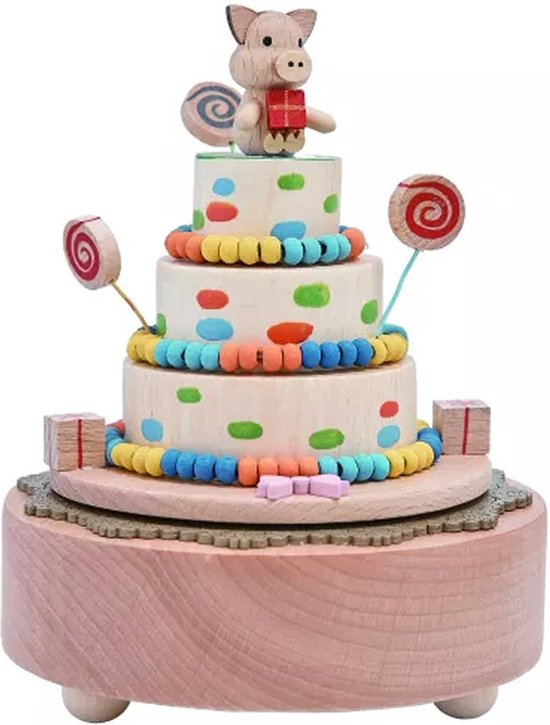 DWIH - Houten muziekdoos - Happy Birthday van Merkloos