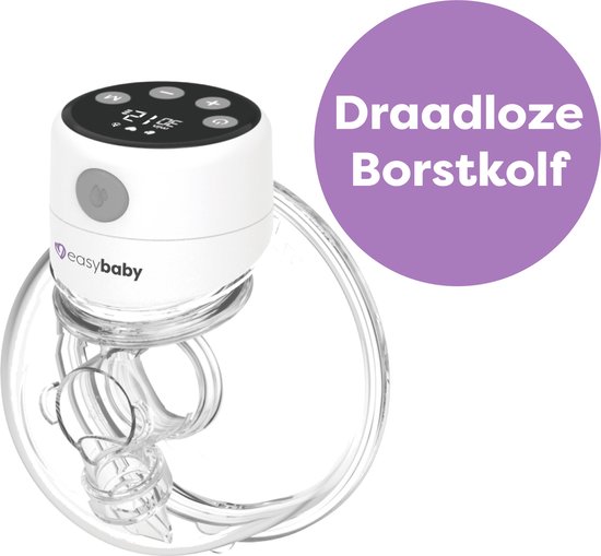 Easybaby Enkele Elektrische Draadloze Borstkolf - Handsfree en Draagbaar - Fluisterstil - Digitaal Display - Sterke Zuigkracht - BPA Vrij - 1 Stuk van Easybaby