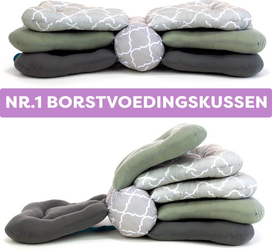 Easybaby Voedingskussen - Hoogte Verstelbaar - Flesvoeding en Borstvoeding - Anti Reflux - Ontspannen Houding van Easybaby