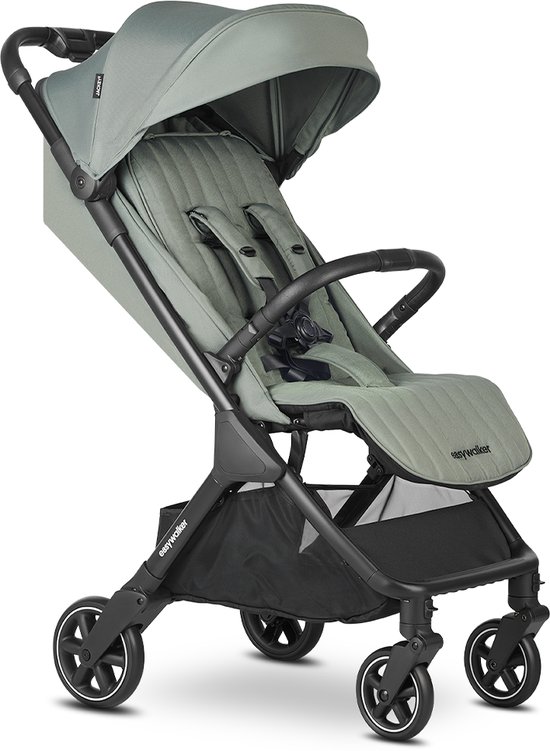 Easywalker Jackey² Buggy, Voor kinderen van 0-22 kg, Lichtgewicht, Automatisch opvouwbaar, Uniek accessoiresysteem, Inclusief regenhoes, Geschikt voor autostoeltje - Agave groen van Easywalker