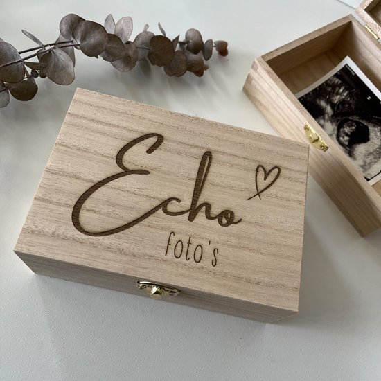 Echo kistje - Bewaren van je echo foto's - Zwangerschapscadeau van Merkloos