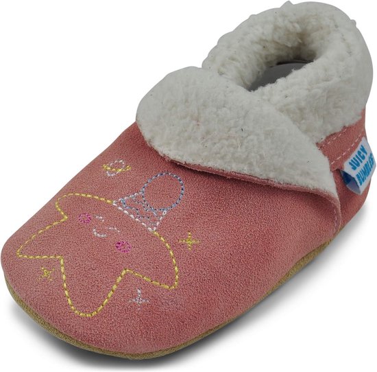 Echt Suède Babyslofjes met Fleece Voering - Warme en Comfortabele Schoentjes voor Peuters en Kinderen