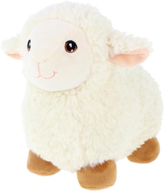 Eco Schaap Knuffel - Pluche Dier Schapenknuffel - Kinderkamer Decoratie - Volledig Gerecycled Materiaal - 25 cm - Meerkleurig