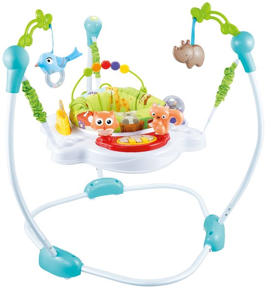Eco Toys Baby Jumper - Baby Bouncer - Activiteiten Jumper Baby - Activity Center - Speelgoed Stoel - Woods Blauw van Eco Toys