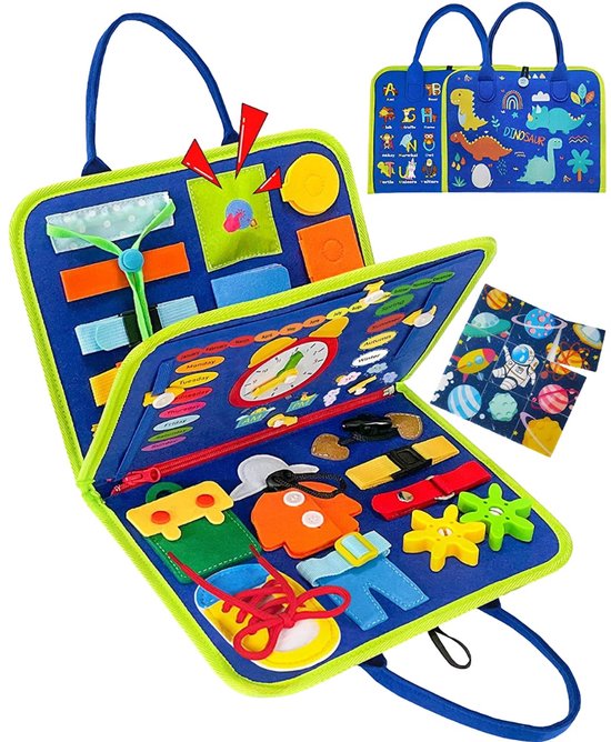 Eco Toys Blauw Busy Board Activiteitenboek van Merkloos