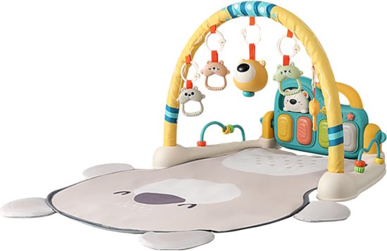 Eco Toys Cute Bear Groen Multifunctioneel Speelkleed met Speelboog HC641245 van Eco Toys