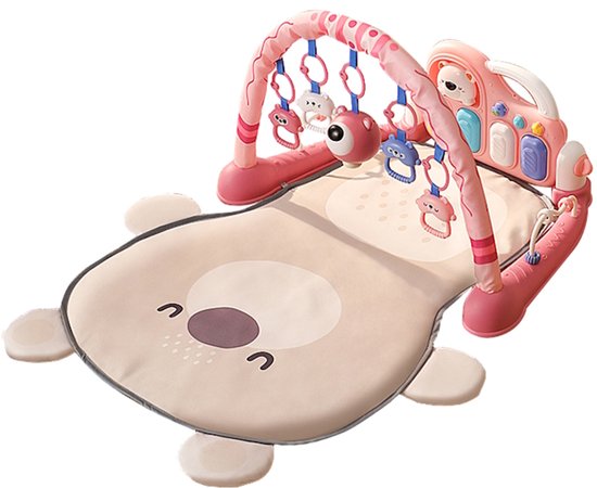 Eco Toys Cute Bear Roze Speelkleed met Speelboog - Vanaf de geboorte van Eco Toys