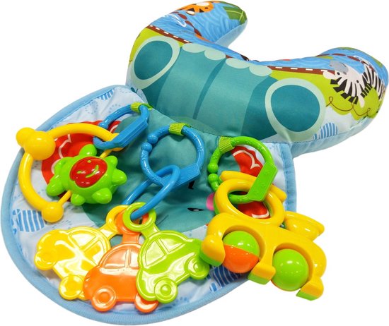 Eco Toys - Jungle Olifant Buiktrainer - Met 3 Rammelaartjes en Knisperspeeltje - Kleur en Model Speeltjes Kunnen Variëren - Geschikt vanaf 0 Maanden van Merkloos