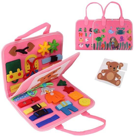 Eco Toys Roze Busy Board Activiteitenboek van Merkloos