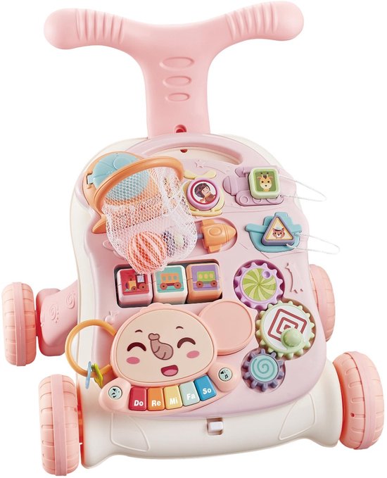 Eco Toys Study Desk Walker Pink Loopwagen