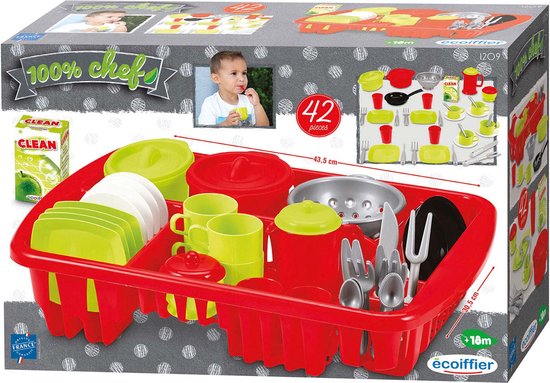Ecoiffier - 100% Chef Afwasset - 42-delig van Ecoiffier
