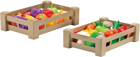 Ecoiffier 100% Chef Fruit of Groenten in Kratje van Ecoiffier